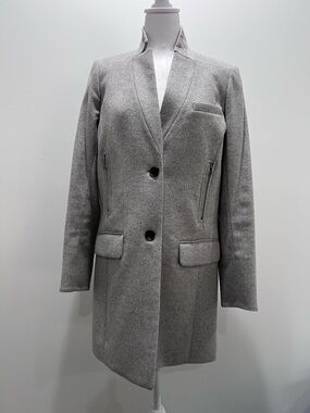 Veronica Beard Uptown Wool/Cashmere Car Coat Trench Coat